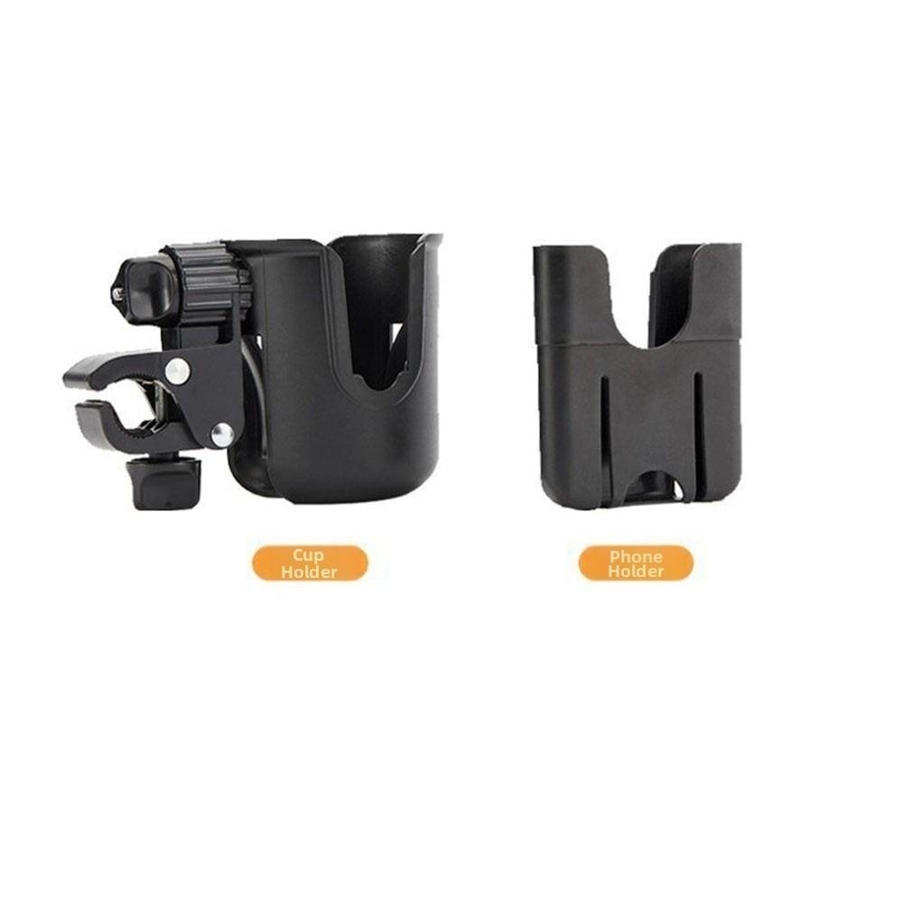 Quick Release Stroller Water Bottle Organizer with Phone Holder Trolley Drinks Holder Trolley