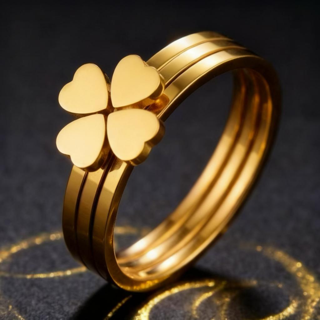 Stainless steel ring for women, niche high-end light luxury, non-fading, Instagram-style rose gold studded with tiny stars, women’s jewelry design.