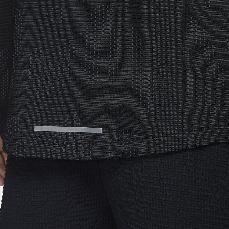 Nike Pinnacle Running Division Модный Удобный Универсальный Однотонный Пуловер с Полумолнией Мужской свитшот Черный FZ1122010