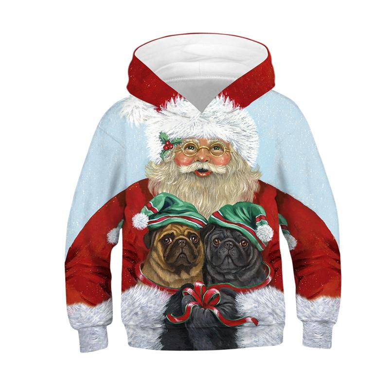 5-14 Years Boys Hoodies Girls Pullover Autumn 3D Snowman Print Teenagers Christmas Halloween Gift New Children Sweatshirt Coat