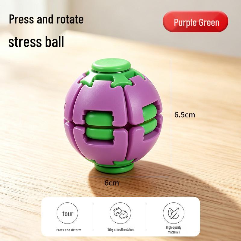 Вращающийся декомпрессионный шар 3D-печати - Спиральный гироскоп Fidget Toy