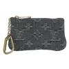 Used Coin Case Pochette Cree M95616 Monogram Denim Gray Black Accessory