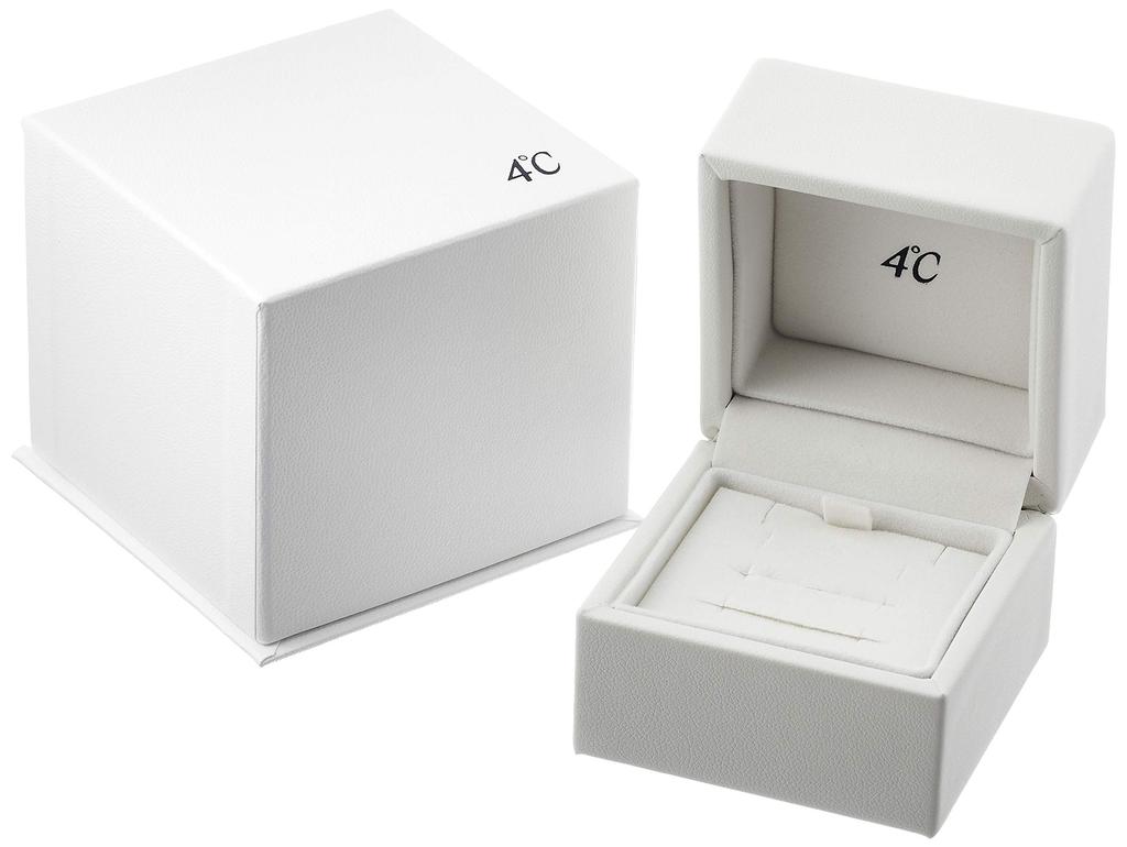 Official 10K White Gold Wedding Rings for Japanese Size 4℃ Couple's Men, 14, 11173-644-2255-00-14