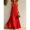 Womens Halter Neck Maxi Dress Loose Flowy Beach Bohemian Vacation