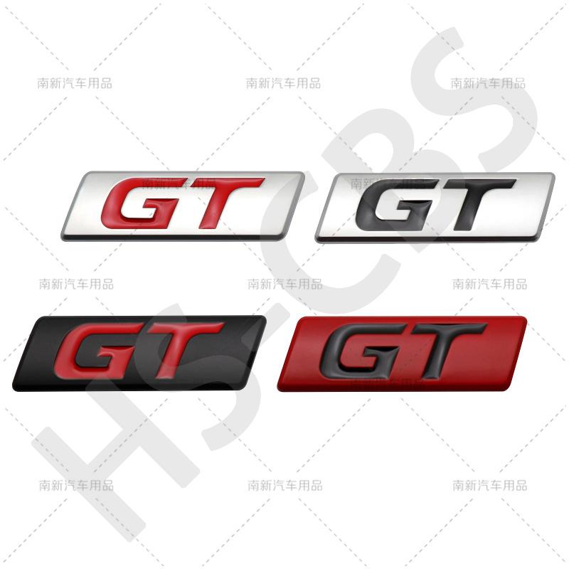 WDC5 1Pcs Metal 3D Car Rear Trunk GT Emblem Logo Auto Door Fender Badge Tailgate ogo GT Car Body Decorative Stickers Accessoires