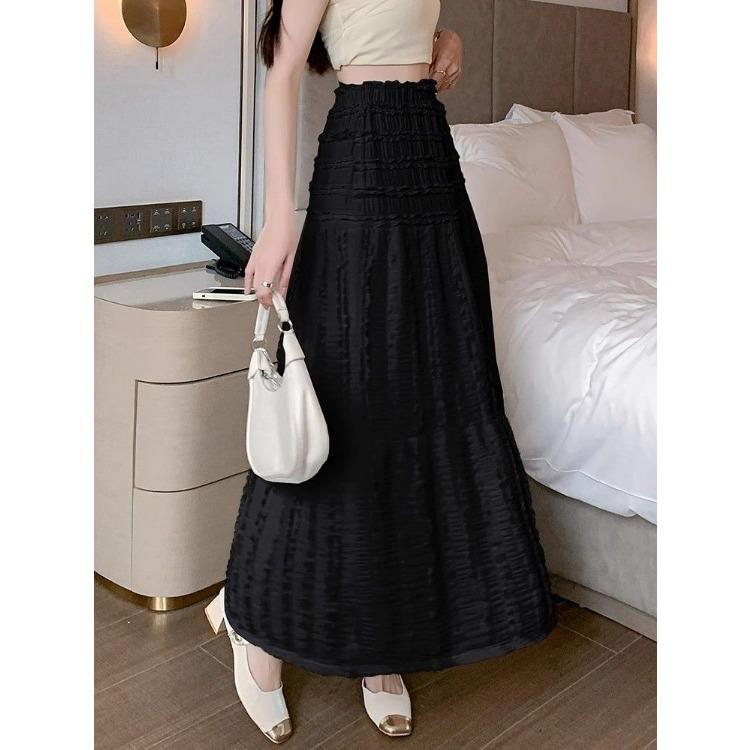 Юбка-полуюбка французского нежного стиля для женщин весна/лето новая юбка-торт с высокой талией темпераментная длинная юбка