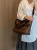 Сумки сумки осень и зима новая коричневая мягкая кожаная большая вместительная сумка женская дорожная простая большая сумка сумка через плечо
