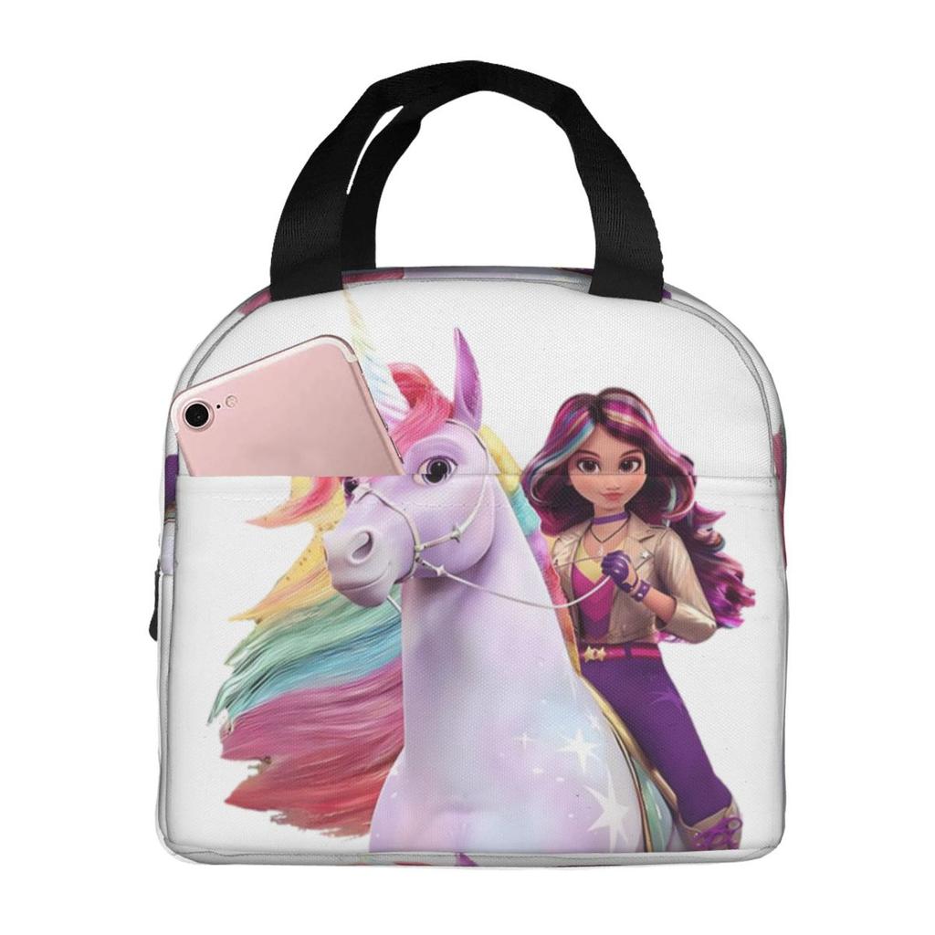 Изолированная сумка-ланчбокс Unicorn Academy для детей, школьный холодильник, термоконтейнер для еды, сумка-тоут, герметичные ланч-боксы, контейнер
