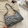 Fashion Zebra Print Women Handbag PU Leather Simple Underarm Shoulder Bags Female Daily Design CLE