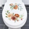 Bathroom Toilet Seat Wall Sticker Self-Adhesive Floral Toilet Lid Decals Toilets Stickers For Cistern Bathroom WC Restroom Decor