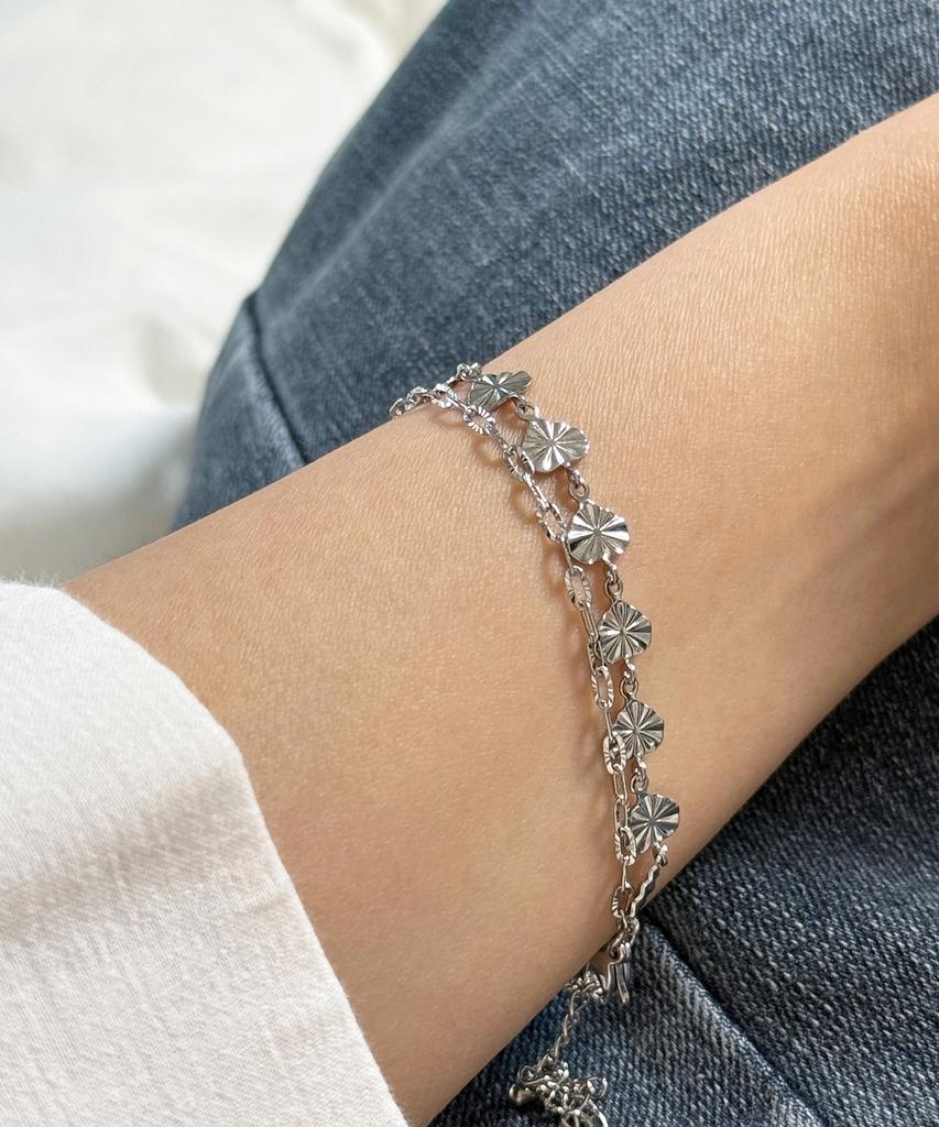 Браслет Monoflux Shining Heart с двойной цепочкой