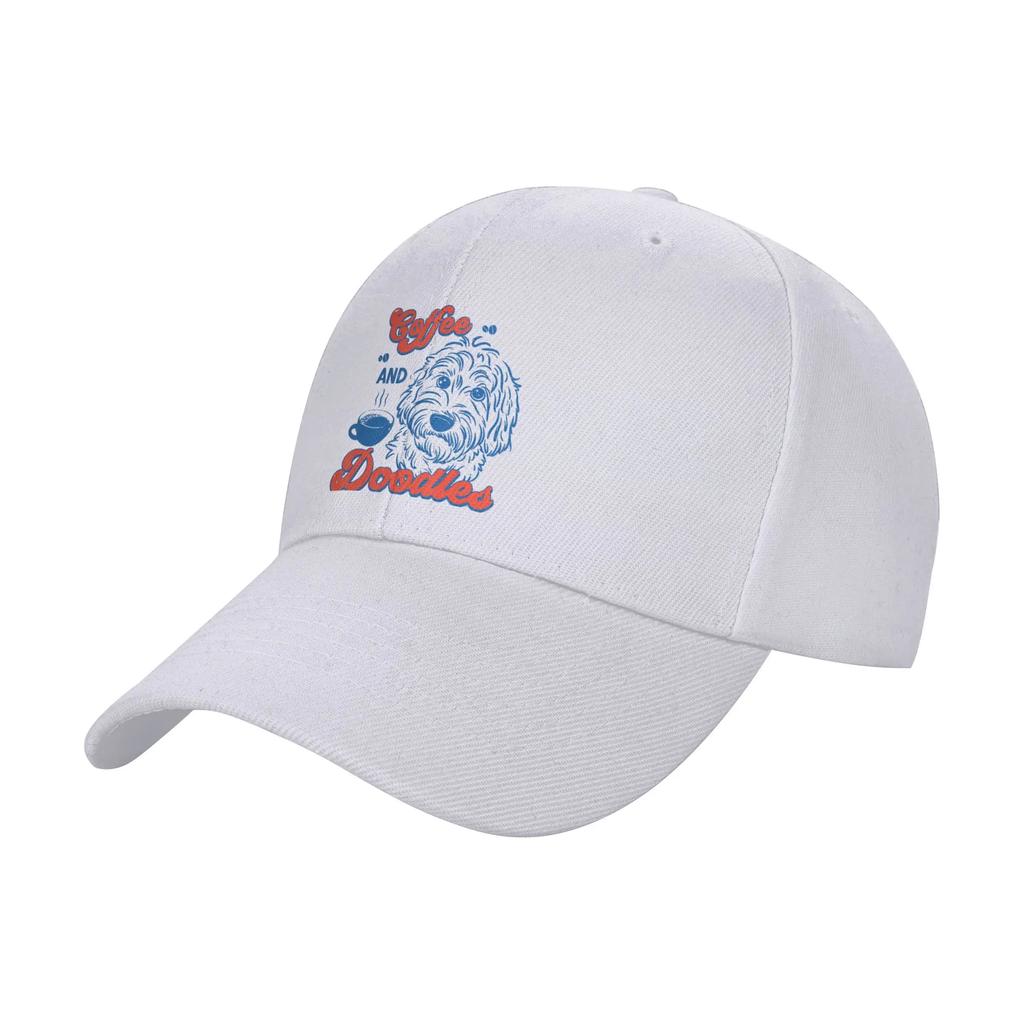 Coffee And Doodles Funny Doodle Coffee Club Pet Lover Baseball Cap Outdoor Sport Sunscreen Trucker Hat Unisex-Teens Snapback Cap