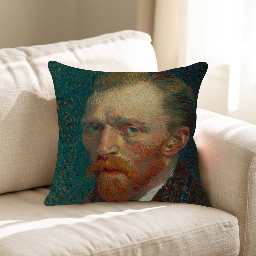 Vincent Van Gogh Oil INS Office Cushion Pillowcase Car Cushion Cover45X45CM Lumbar Pillowcase Sofa Pillowcover