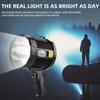 Rechargeable Spotlight LED Handheld Hunting Flashlight Super Bright Spotlight with Solar Panel Searchlight Waterproof Spot Light