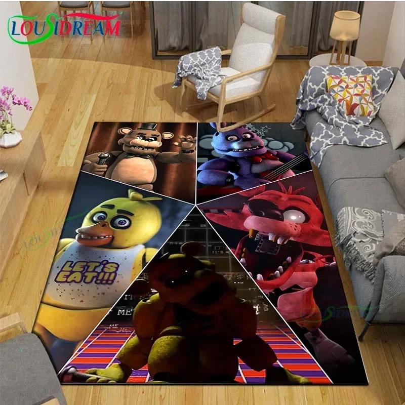 Horror Games Five Nights Bear Printed Carpets Children's Room Living Room Decoration Carpets for Bed Room Rug Anime Rug