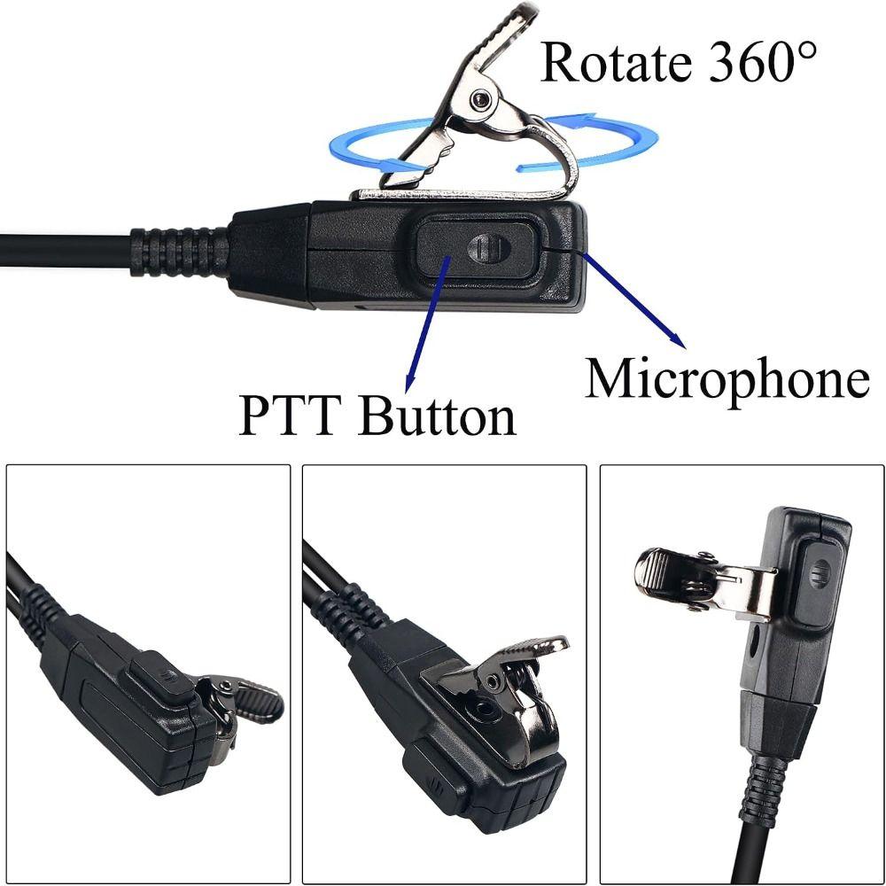 2 Pin Connector Acoustic Tube Earpiece Acoustic Tube Design PTT Headset Walkie Talkies Supplies