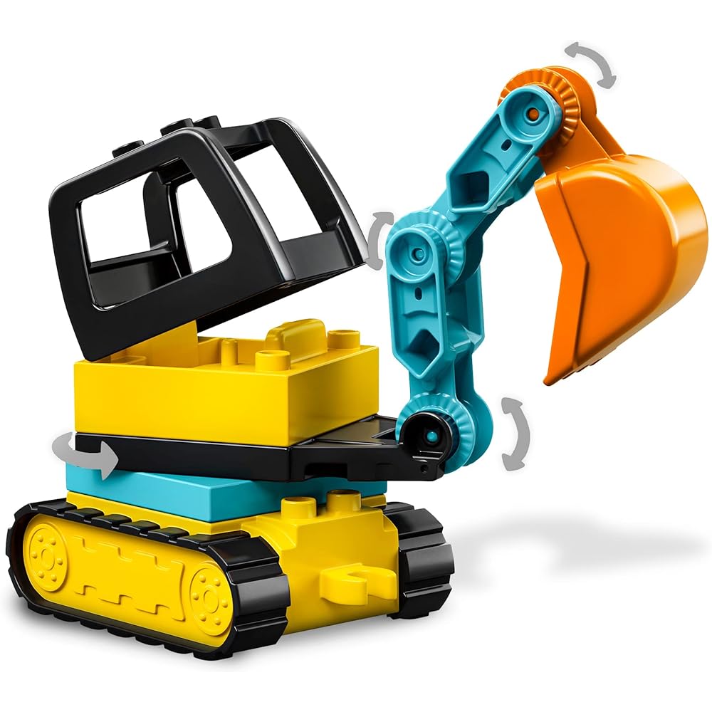 Набор LEGO DUPLO Грузовик и Экскаватор для Детей от 1,5 до 4 Лет Строительные Кубики Машинки Игровой Набор 10931