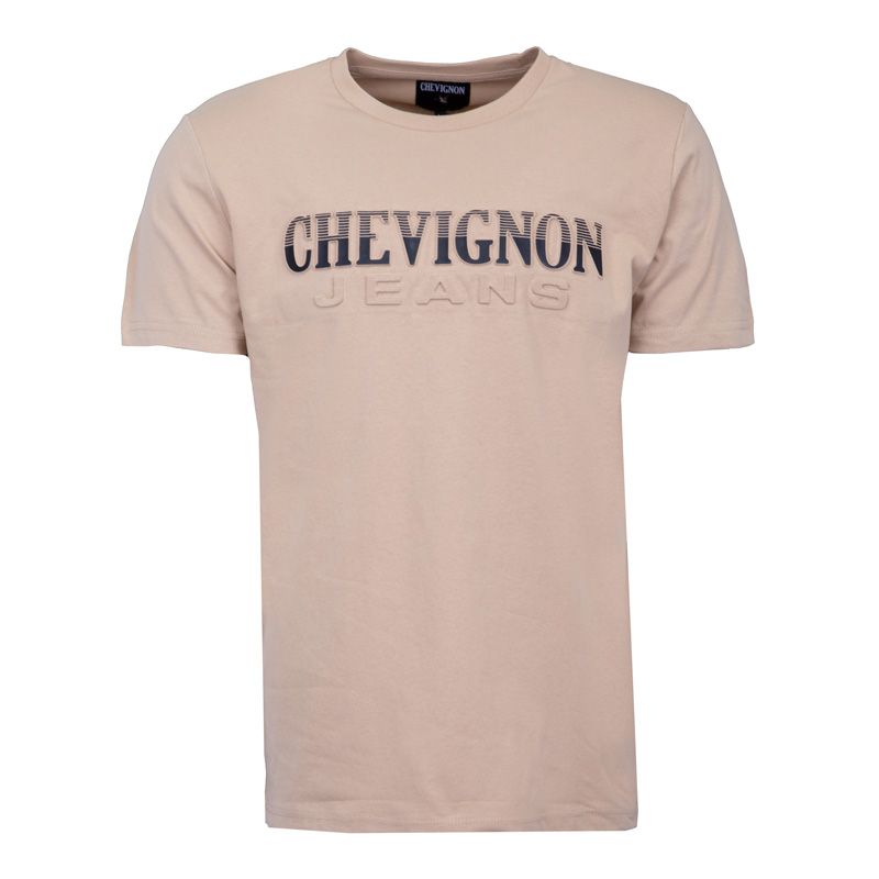 Мужская полосатая хлопковая футболка с логотипом CHEVIGNON