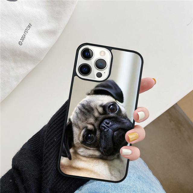 animal butterfly dog pug Phone Case Cover For iPhone 17 Air 15 16 14 13 12 Pro Max 11 Pro Max Plus Coque Shell