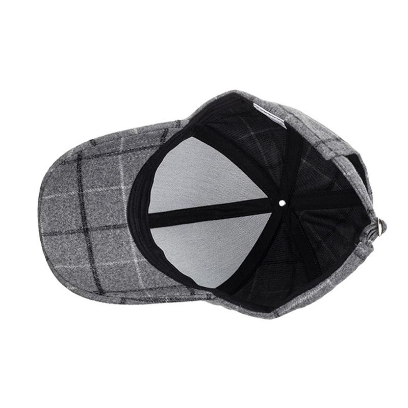 Autumn Winter Plaid Cap Men Baseball Cap Women Sun Hat Ponytail Panama Cap Visor Hats Snapback Hat