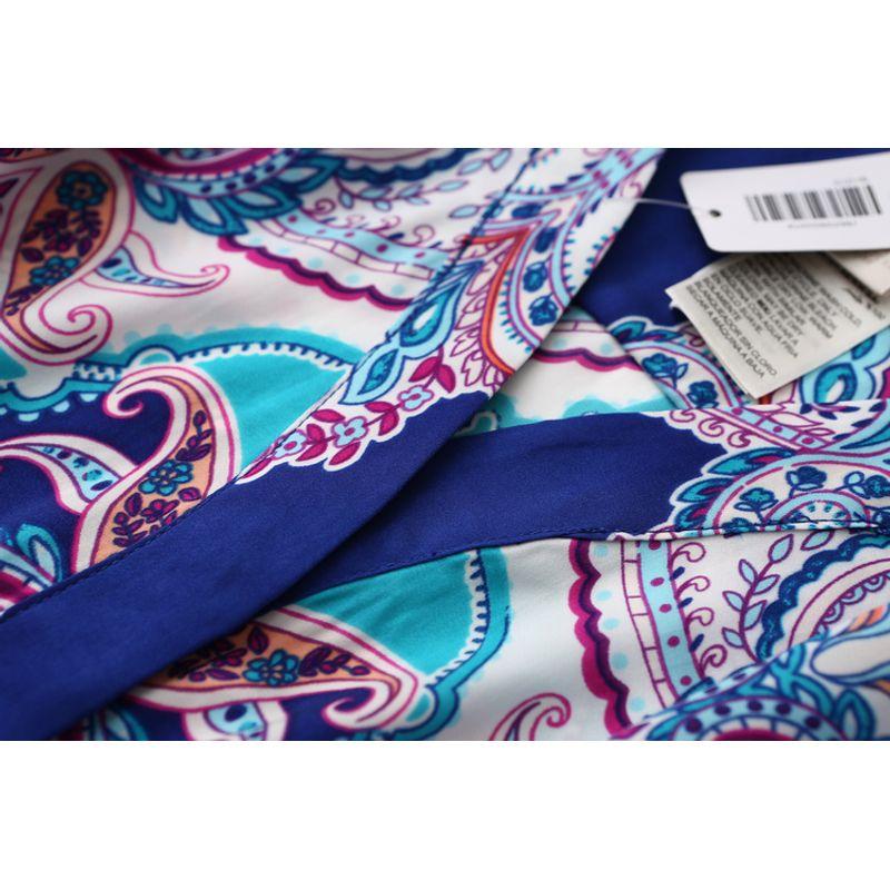 Export Export Ethnic Print Crimp Stylish V Neck Short Sleeve Satin Chiffon Shirt Pure Color Acetate Tops