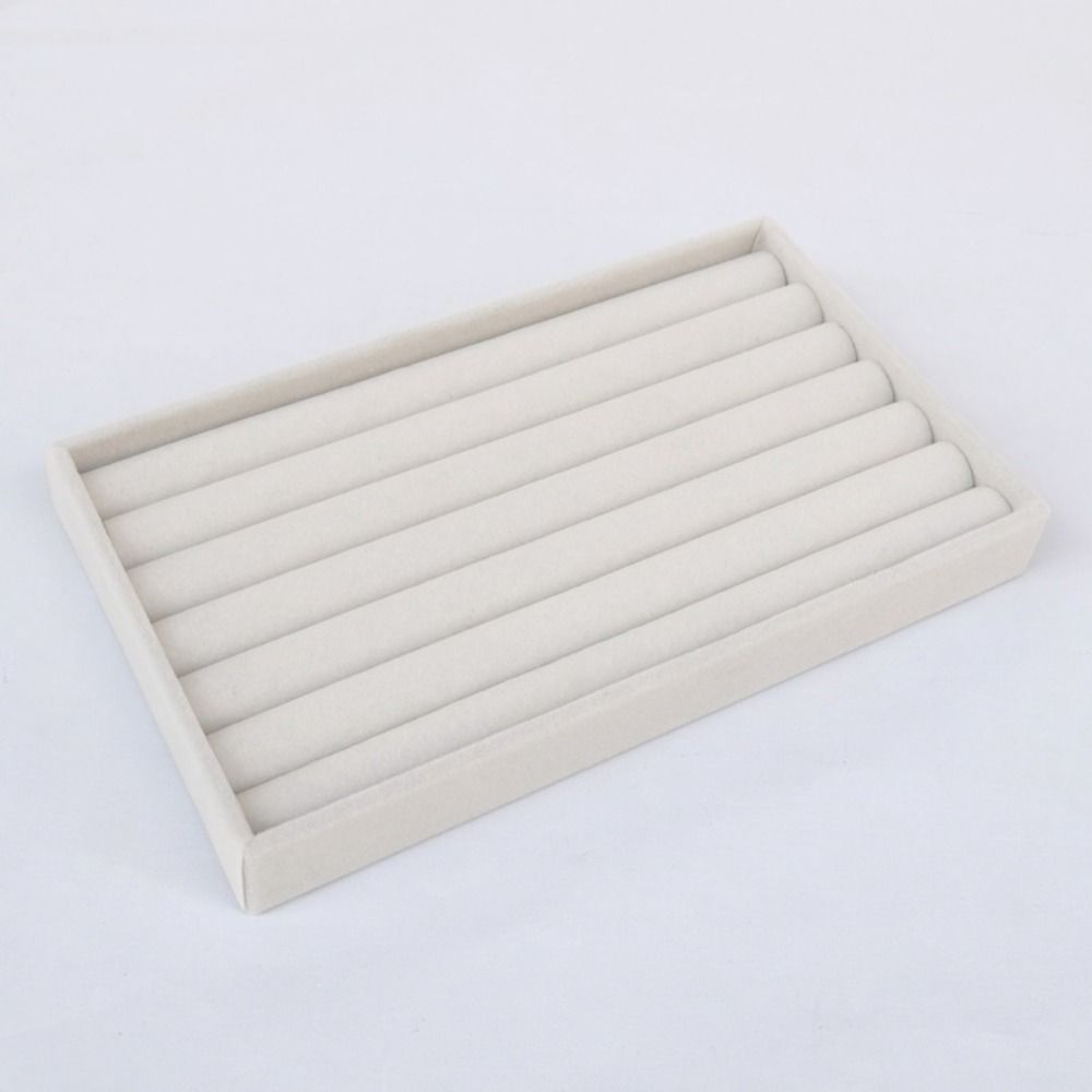 Flannelette Rings Earrings Organizer Bracelets Jewelry Display Holder Velvet Jewelry Tray  Rings