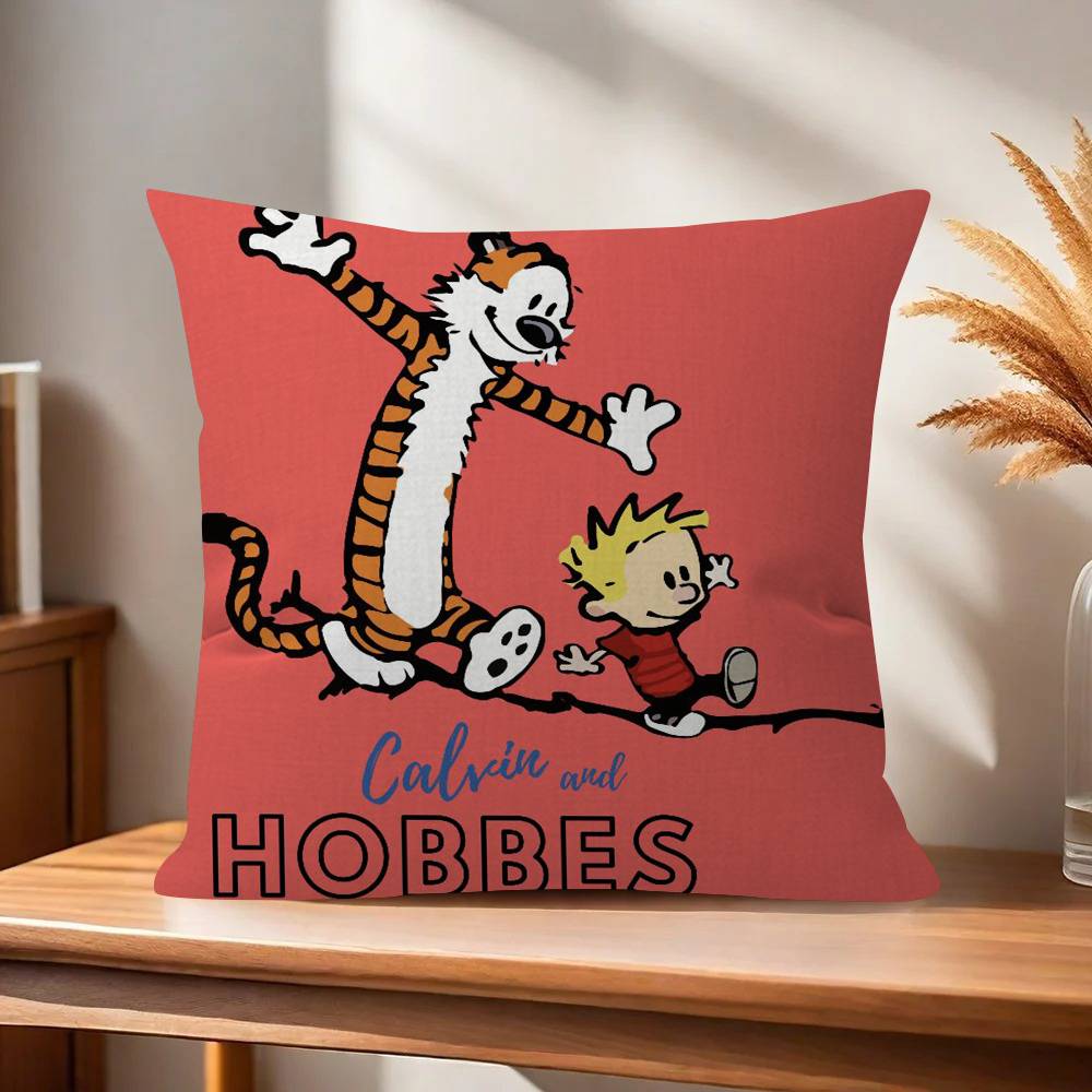 Anime CCalvin and HHobbes pillow cover sofa cushion cover home room decoration children gift