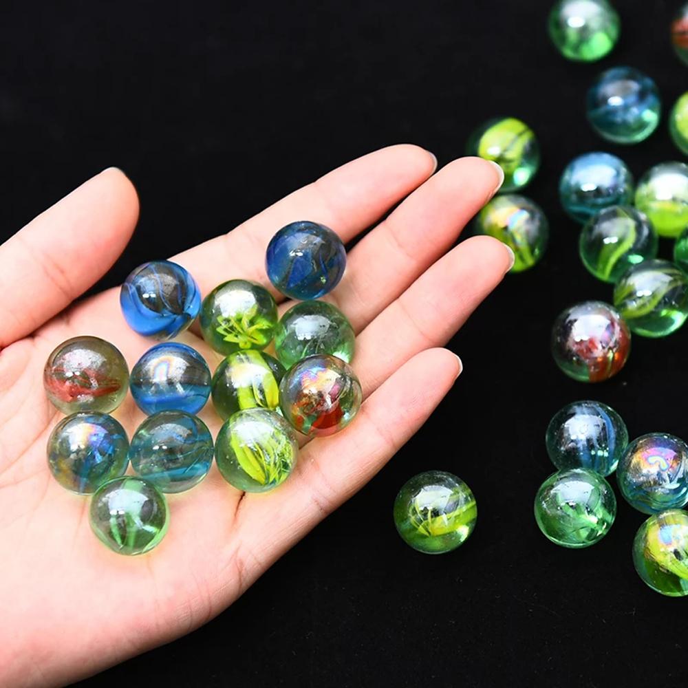 Filler 14mm Solitaire Toy Colorful Run Game Glass Ball Machine Beads Bouncing Ball Glass Marbles