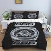 High-definition graphic printB-BBS-S-Style Wheel Rim Print Bedding Set (Duvet Cover & Pillowcases)  Bedroom Decor  Single/Double
