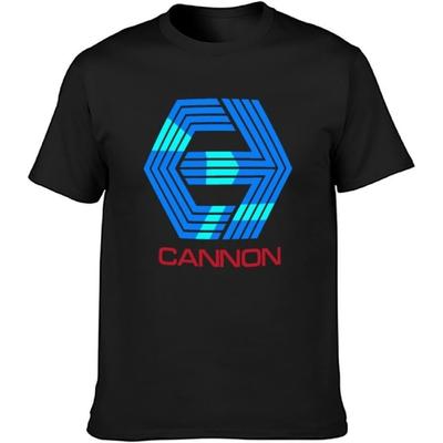 Мужская футболка с ретро-графикой киностудии Cannon Films, Черная