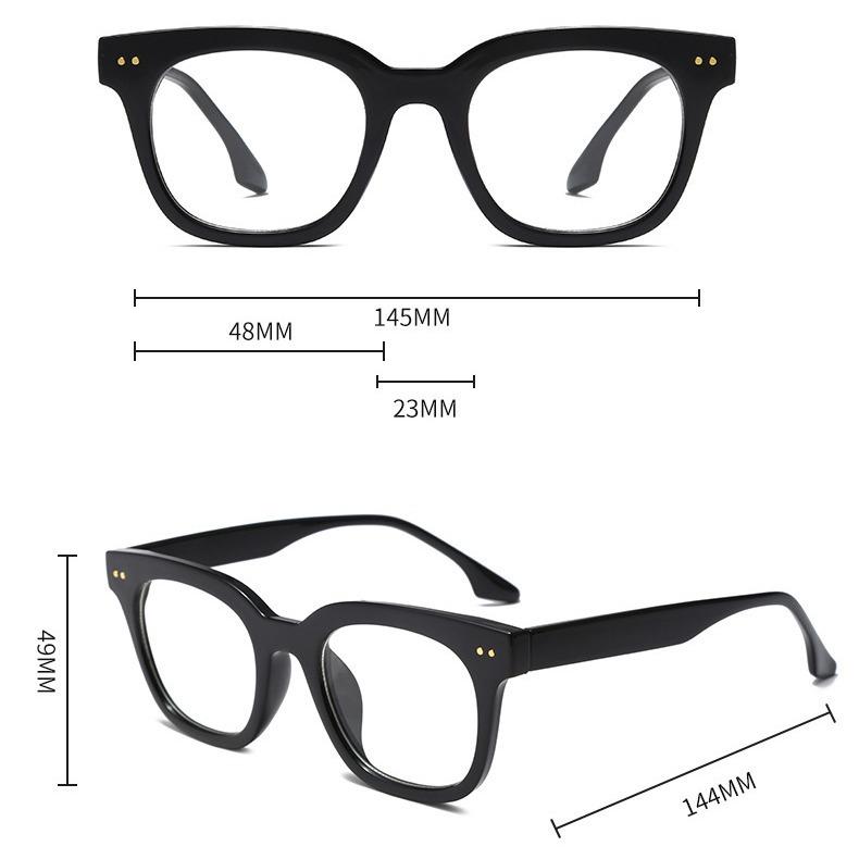 Очки с большой оправой, анти-синий свет, простая оправа, может быть оснащена оправой для очков для близорукости, мужские и женские квадратные плоские очки