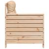 Garden Sofa with Armrests and Cushions Solid Pine Wood