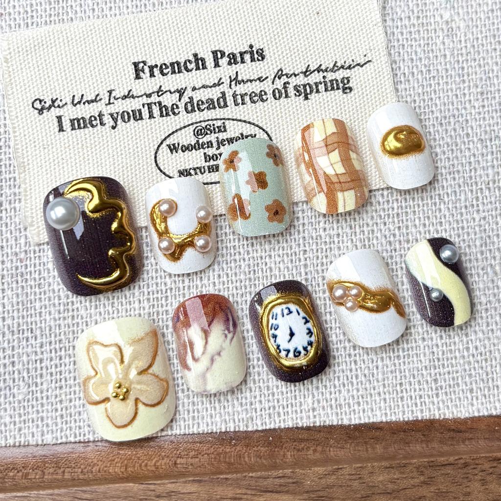 Накладные ногти многоразовые искусственные ногти с дизайном многоразовые накладные ногти пресс-оны глянцевые с полным покрытием акриловые клейкие ногти наклейки для ногтей для женщин