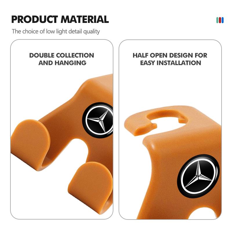 AABIC1 For Benz 1/2PCS Car Styling Seat Headrest Hook Auto Back Seat Organizer Accessories Exclusive AMG W124 W203 W204 SPRINTER V
