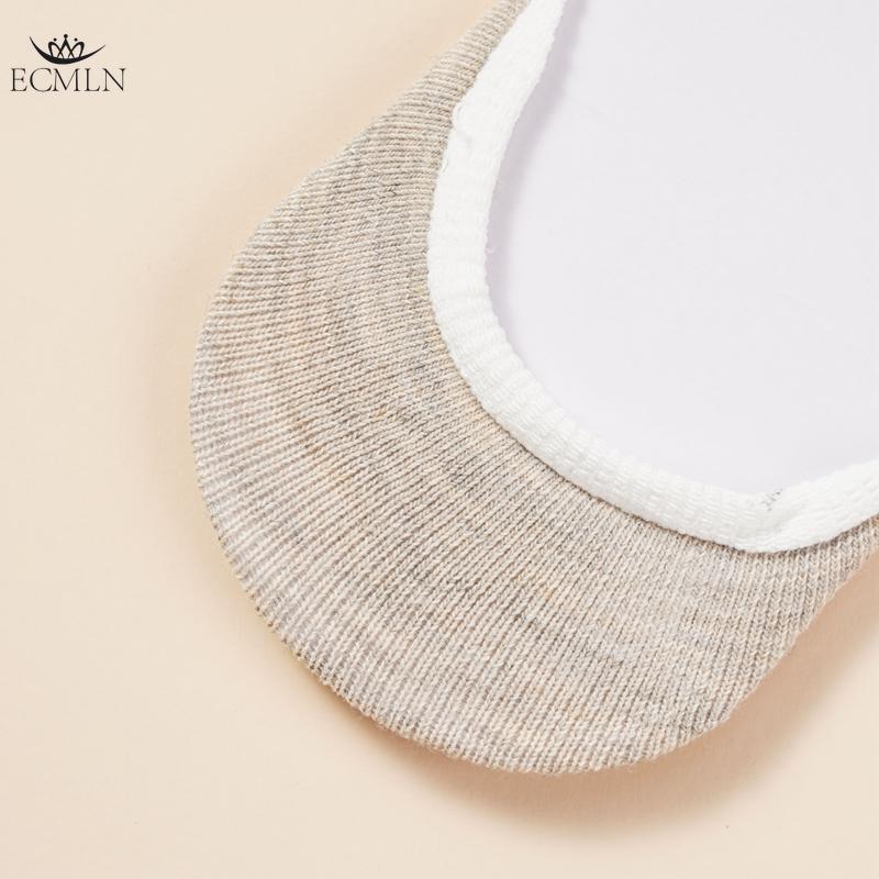 Women's Low Cut Summer Invisible Solid Color Boat Socks Thin Non-slip Socks