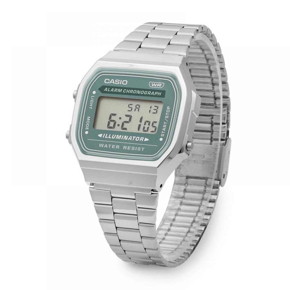 Casio A168wa 3aydf  A168wa 3a Цифровые Квадратные Винтажные Ретро Общественные Металлические Часы