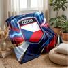 Czech Republi Football Printed Flannel Blanket Skin Friendly Warm Decorative Throw for Indoor Couch Bed Daily Use