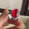 Xiaomi Кольца из стерлингового серебра 925 пробы для женщин, мужчин, пар. Минималистичные, ручной работы, простые, с красным камнем. Вечерние украшения, подарок. Предотвращают аллергию