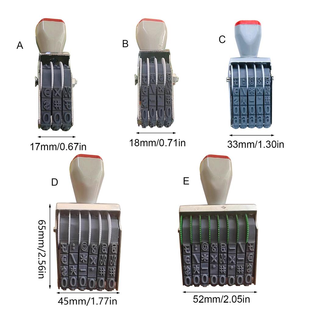 0-9 Number Stamp Adjustable Office Stamps Plastic Number Stamp Roller Stamp Changeable Date Stamp Business Stamp