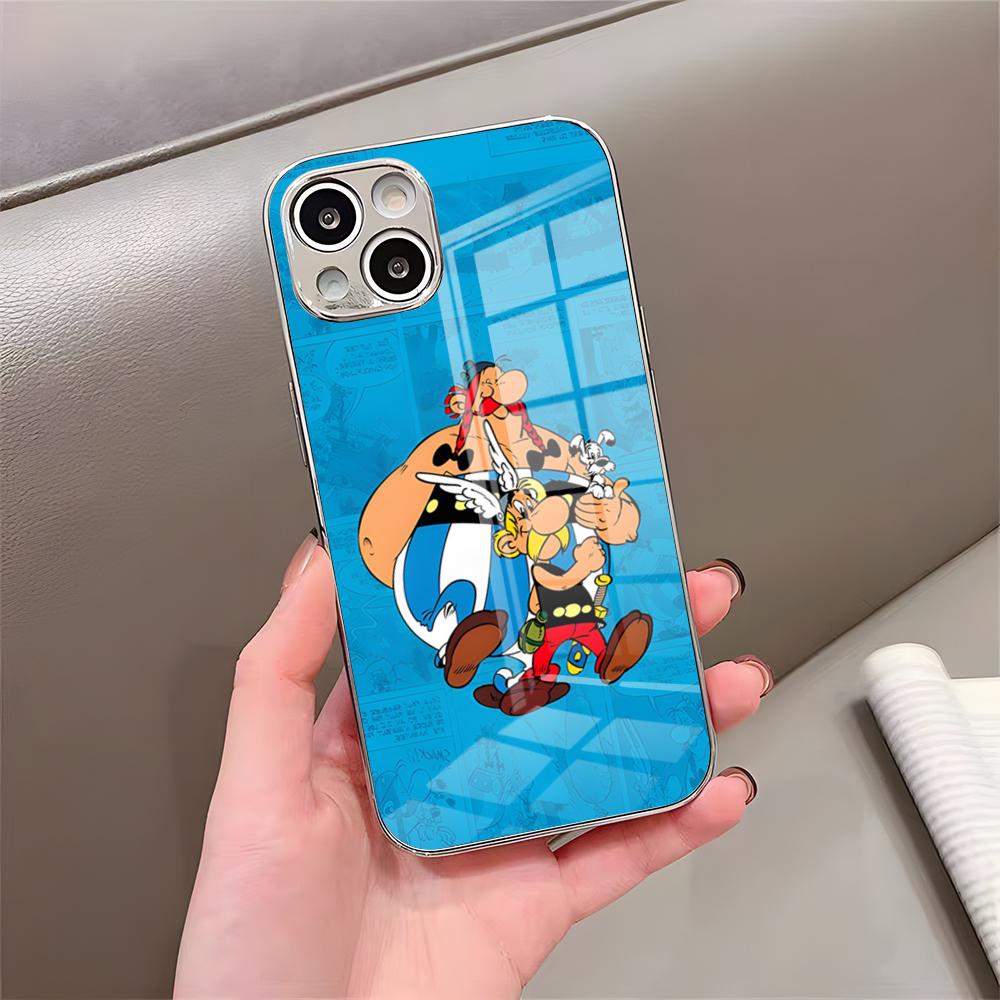 Asterix Y Obelix Phone Case For IPhone 17 Pro Max 15 Pro 16 14 Plus 12 13 Mini 11 Pro Shockproof Electroplated Glass Cover