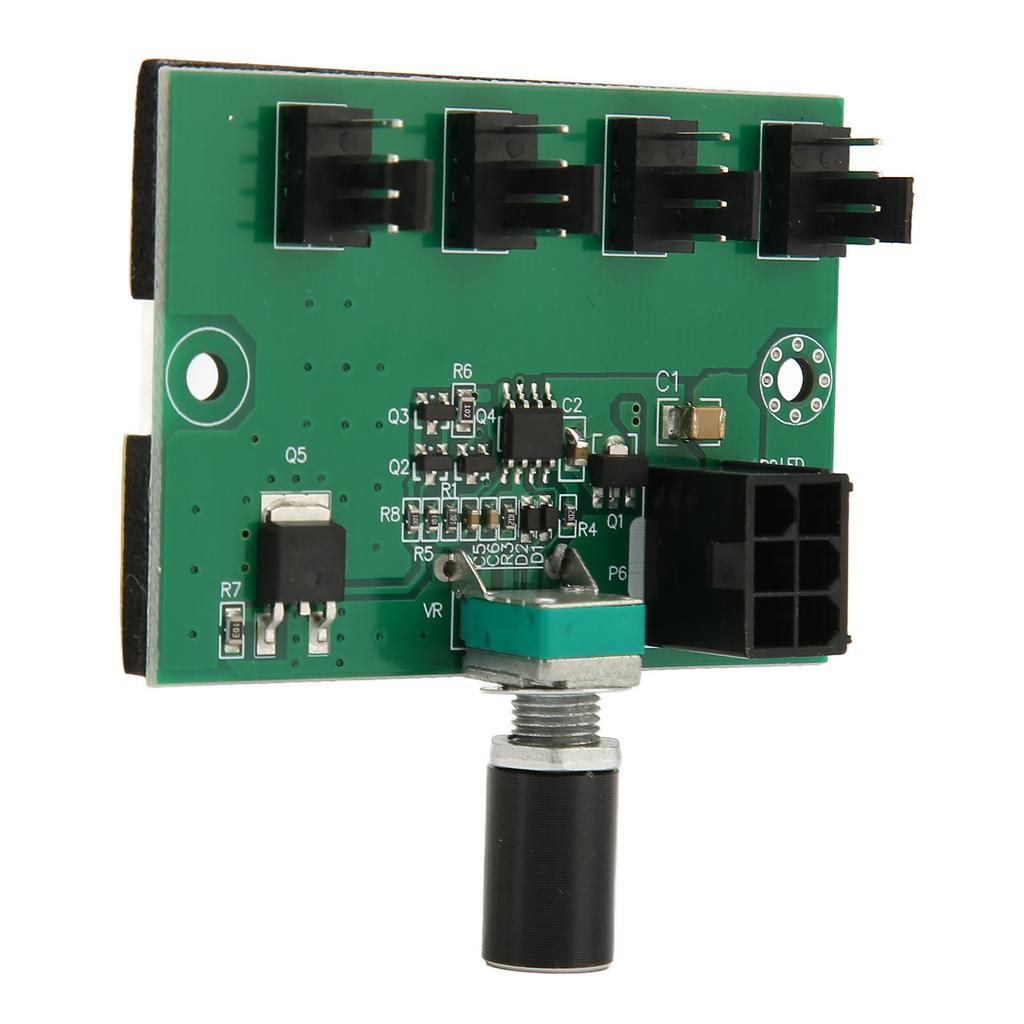 Chassis Fan Speed Controller Fan Speed Controller Hub DC 12V PWM 4 Channel Fan Adapter for 4pin 3pin 2pin PC Fan