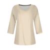 Women's T Shirt Tee Solid Color Falling Shoulder Sleeve 3/4 Sleeve Daily Weekend Fashion Basic V Neck Regular Top