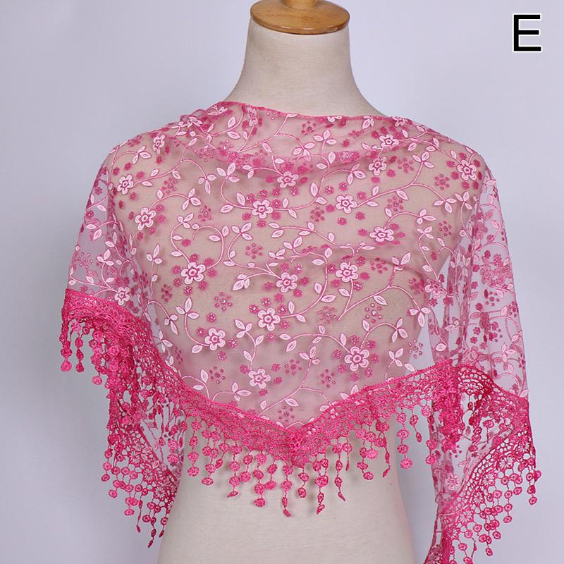 Women's Scarves Tassel Floral Lace Scarf Summer Clothing Accessories Fashion Shawl