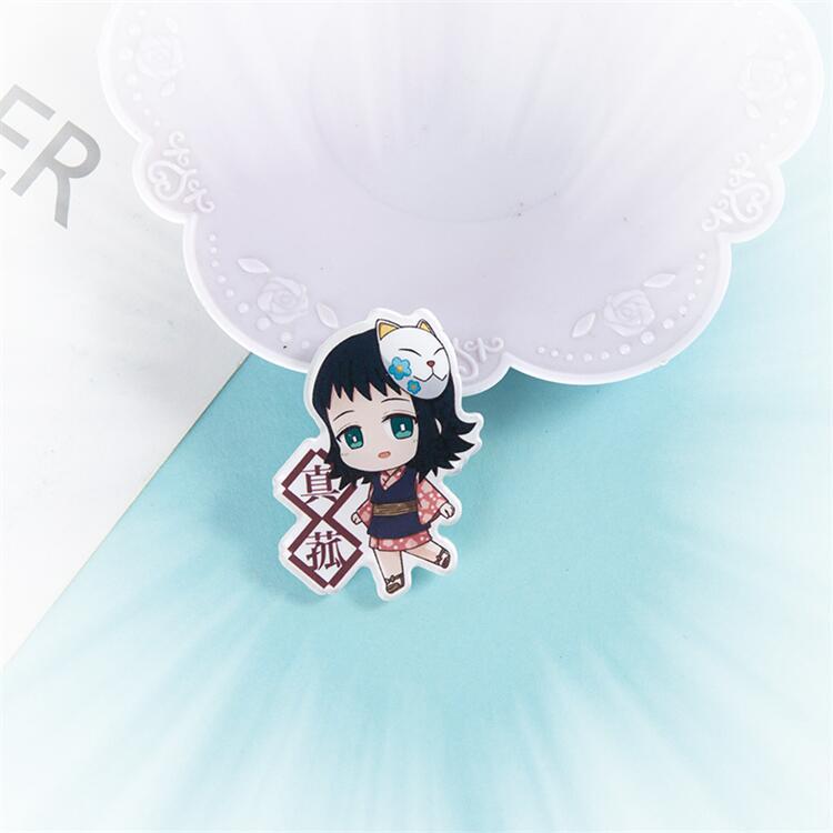 Anime Demon Slayer Badge Brooch Pin Cospaly Cartoon Sabito Makomo Acrylic Pins Costume Prop
