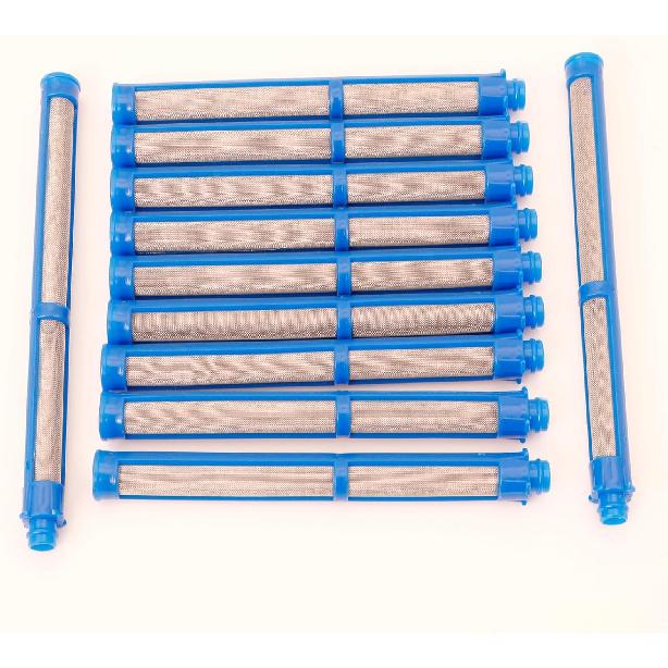 11 Pieces 287033 100 Mesh Blue Airless Paint Gun Filter, Compatible with Graco Contractor PC Spray Gun, Contractor II Spray Gun, FTx Spray Gun Graco