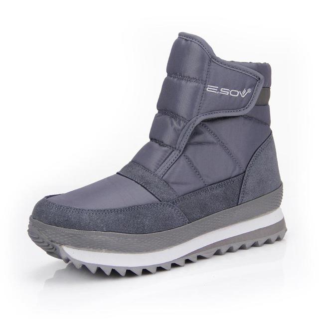 Мужские и женские зимние ботинки с плюшевой внутренней противоскользящей подошвой, сохраняющие тепло, водонепроницаемые лыжные ботинки
