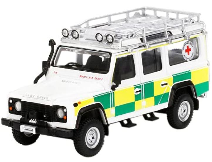TrueScale Miniatures MINI GT Масштаб Land Rover Defender 110 Британское Красное Крест Поиск и Спасение Эксклюзив для Северной Америки Готовая Модель 1/64 (Правая рука