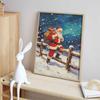 Christmas Diamond Painting Kit Santa Claus Snow Night Gift Bag Handmade Home Entertainment Decorative Painting