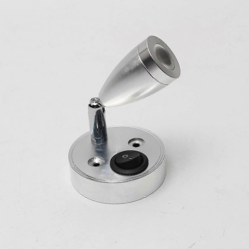 2 шт. 12 В светодиодный точечный светильник для чтения, 3 Вт, внутреннее освещение для автодома, фургона, прицепа, лодки, настенный светильник для прикроватной тумбочки, вращающийся на 180°, теплый свет 3000K