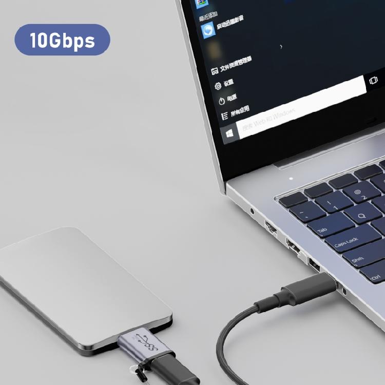 Aluminum Alloy Type C/USB 3.0 to MicroB Converter 10Gbps Data Sync Charge Cable